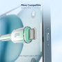 ENKAY Ice Clear pleciony kabel ładujący i do transmisji danych - USB-C na USB-C - 1 m - biały