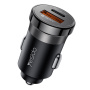 Yesido Y73 zestaw ładowarki samochodowej z portami USB-C / USB-A i kabla USB-C na Lightning - 30W - 1 m - czarny