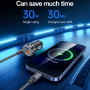 Yesido Y73 zestaw ładowarki samochodowej z portami USB-C / USB-A i kabla USB-C na Lightning - 30W - 1 m - czarny