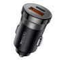 Yesido Y72 zestaw ładowarki samochodowej z portami USB-C / USB-A i kabla USB-C na USB-C - 30W - 1 m - czarna
