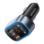 ESSAGER ES-F748 Bluetooth FM transmitter samochodowy z portami USB-C / 2x USB-A - 35W - czarny
