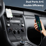 ESSAGER ES-F748 Bluetooth FM transmitter samochodowy z portami USB-C / 2x USB-A - 35W - czarny