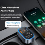 ESSAGER ES-F748 Bluetooth FM transmitter samochodowy z portami USB-C / 2x USB-A - 35W - czarny
