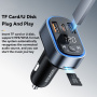 ESSAGER ES-F748 Bluetooth FM transmitter samochodowy z portami USB-C / 2x USB-A - 35W - czarny