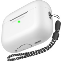 AhaStyle silikonowe etui ze smyczą do AirPods Pro 2 - białe