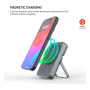 FIXED MagZen 5 bezprzewodowy MagSafe powerbank z ładowaniem dla Apple Watch, podstawką i portem USB-C - 5 000 mAh - szary