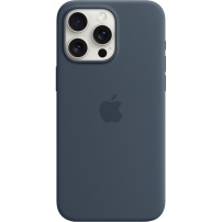 Oryginalne Apple etui silikonowe z MagSafe dla iPhone 15 Pro Max - niebieski burzowy