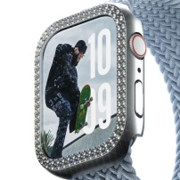PanzerGlass SAFE etui wysadzane kamyczkami do Apple Watch 42mm (Series 10 / 11) - srebrne