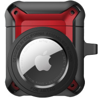 Super wytrzymałe etui ochronne 2w1 dla AirPods 1 / 2 / AirTag 1 / 2 - czerwony