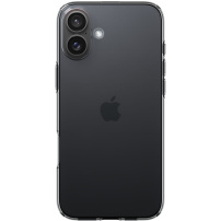 Spigen Przezroczyste etui Crystal Flex do iPhone'a 16 - szare