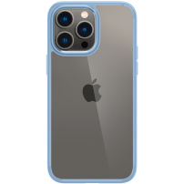 Przezroczysty pokrowiec Spigen Crystal Hybrid z ramką dla iPhone 14 Pro - niebieskie