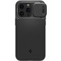 Spigen Optik Armor MagFit wytrzymały pokrowiec z wysuwaną osłoną kamery i MagSafe dla iPhone 15 Pro Max - czarny