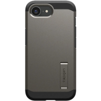 Spigen Tough Armor wytrzymałe etui z podstawką i MagSafe do iPhone 16e / 17e - ciemnoszary