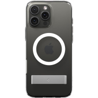 Spigen Przezroczyste etui Ultra Hybrid S ze stojakiem i MagSafe do iPhone'a 16 Pro Max - przezroczyste