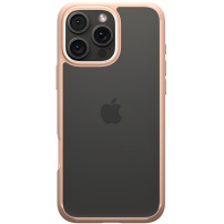 Spigen Ultra Hybrid przezroczyste etui z kolorową ramką do iPhone 16 Pro - różowy