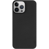 Taktyczny pokrowiec Aramid z wzorem włókna węglowego i MagSafe dla iPhone 14 Pro - czarny