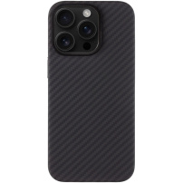 Tactical Aramid etui ze wzorem włókna węglowego i MagSafe do iPhone 16 Pro - ciemnoszary