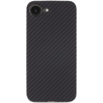 Tactical Aramid etui ze wzorem włókna węglowego i MagSafe do iPhone 16e / 17e - ciemnoszary