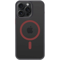 Tactical Przezroczysta obudowa Hyperstealth 2.0 z MagSafe dla iPhone'a 15 Pro Max - czarno-czerwona