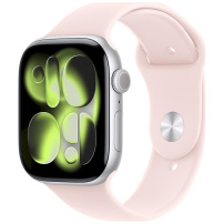 Oryginalne Apple pasek sportowy do Apple Watch Ultra 49mm / 46mm / 45mm / 44mm / 42mm - S/M - jasnoróżowy