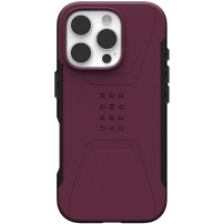 UAG Wytrzymała obudowa Civilian z MagSafe do iPhone'a 16 Pro - burgund
