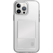 Przezroczyste etui UNIQ Air Fender z kieszenią na karty na iPhone 15 Pro Max - przezroczysty