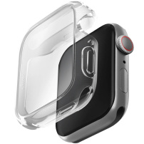 Etui UNIQ Garde Hybrid z osłoną ekranu dla Apple Watch 45 mm - przezroczyste