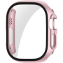 Metalowa obudowa ENKAY z hartowanym szkłem dla Apple Watch Ultra 49 mm - różowe