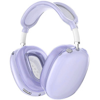 XDcase 3w1 transparentne etui do AirPods Max 1 / 2 - fioletowe