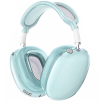 XDcase 3w1 transparentne etui do AirPods Max 1 / 2 - niebieskie