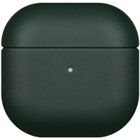 Ochronne skórzane etui do AirPods 4 / 5 - ciemnozielone