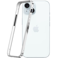 Ramka ochronna do iPhone 14 Pro Max / 15 Plus - srebrna