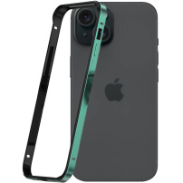 Ramka ochronna do iPhone 14 Pro Max / 15 Plus - ciemnozielona