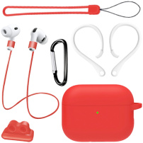 Praktyczny zestaw 6w1 do AirPods Pro 3 - czerwony