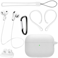 Praktyczny zestaw 6w1 do AirPods Pro 3 - biały