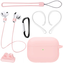 Praktyczny zestaw 6w1 do AirPods Pro 3 - jasnoróżowy