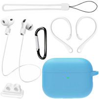 Praktyczny zestaw 6w1 do AirPods Pro 3 - niebieski