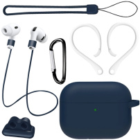 Praktyczny zestaw 6w1 do AirPods Pro 3 - ciemnoniebieski