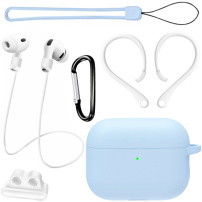 Praktyczny zestaw 6w1 do AirPods Pro 3 - jasnoniebieski