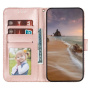 Etui zamykane ze wzorem koronki do iPhone 16 Pro Max - różowe