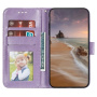 Etui zamykane ze wzorem koronki do iPhone 16 Pro Max - fioletowe