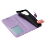 Etui zamykane ze wzorem koronki do iPhone 16 Pro Max - fioletowe