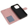 Etui zamykane ze wzorem koronki do iPhone 14 Pro Max - różowe