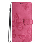 Etui zamykane we wzór motyli do iPhone Air - ciemnoróżowe