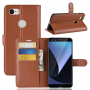 Litchi pokrowiec flip do Google Pixel 3 - brązowy