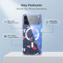 Przezroczyste etui z brokatem, wzorem kokardek i MagSafe do iPhone 14 Pro - różowy