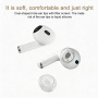 XDcase zapasowe silikonowe gumki z patyczkiem czyszczącym do AirPods Pro 3 - XS/S/M/L - przezroczyste