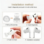 XDcase zapasowe silikonowe gumki z patyczkiem czyszczącym do AirPods Pro 3 - XS/S/M/L - przezroczyste