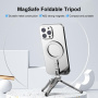 PULUZ składany statyw magnetyczny z gwintem 1/4 i tripodem do iPhone - szary