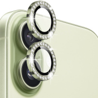NORTHJO szkła hartowane wysadzane kamyczkami do ochrony obiektywów tylnego aparatu do iPhone 17 - zielone